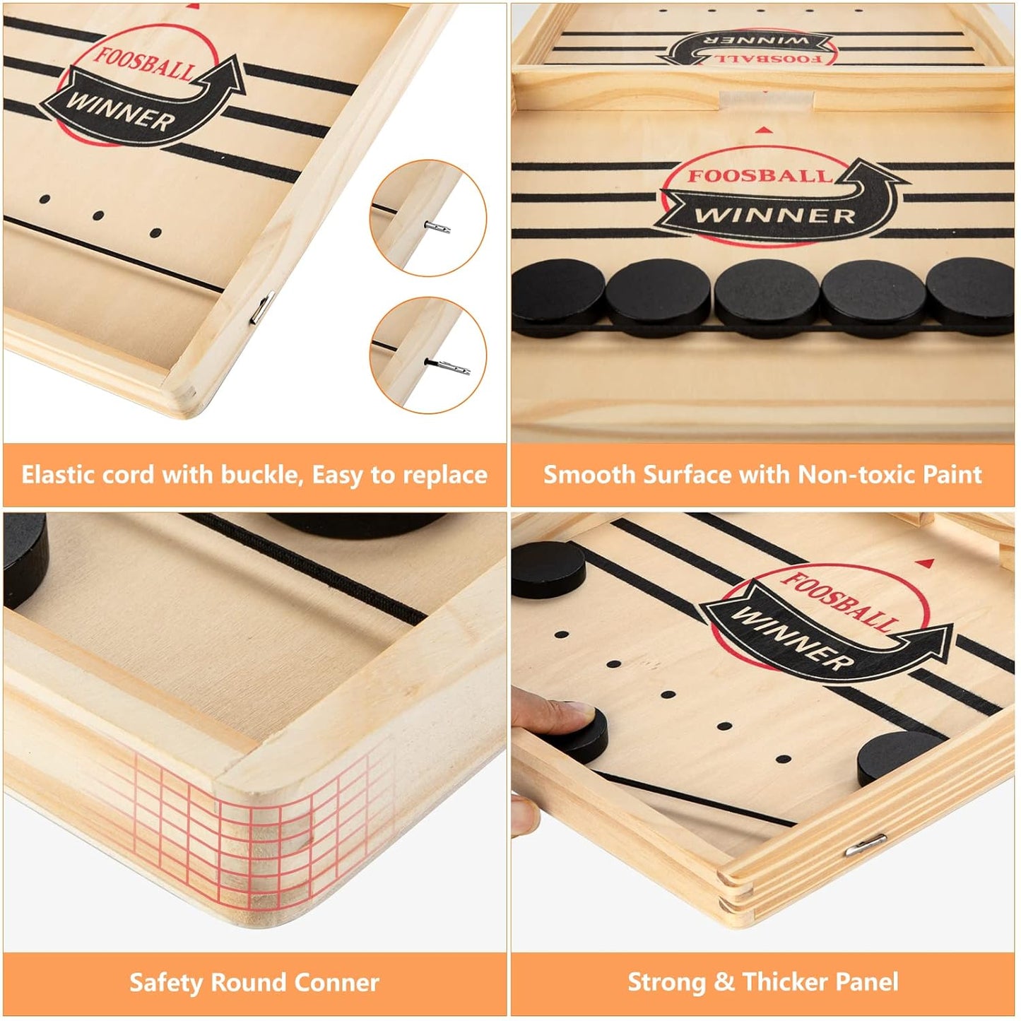 SwiftShot™ Wooden String Hockey Game for Fast Action Play