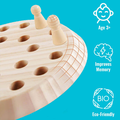 ColorMind™ Wooden Color Matching Memory Game for Family Play