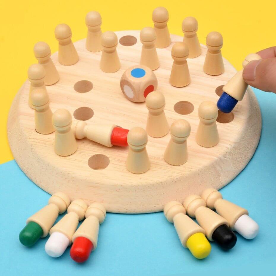 ColorMind™ Wooden Color Matching Memory Game for Family Play