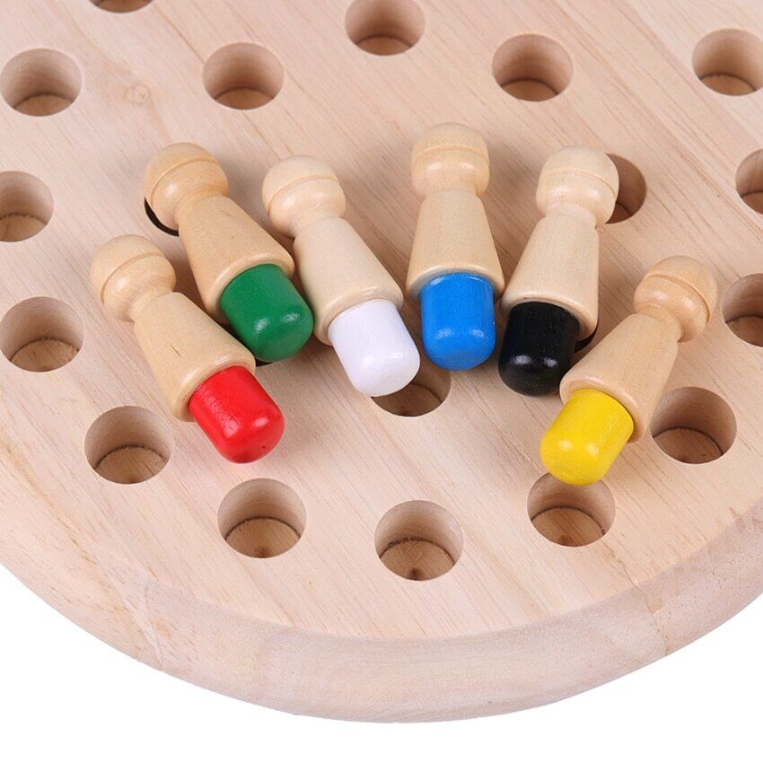 ColorMind™ Wooden Color Matching Memory Game for Family Play