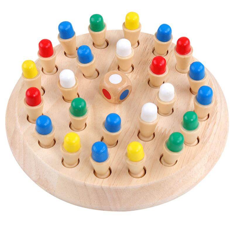 ColorMind™ Wooden Color Matching Memory Game for Family Play