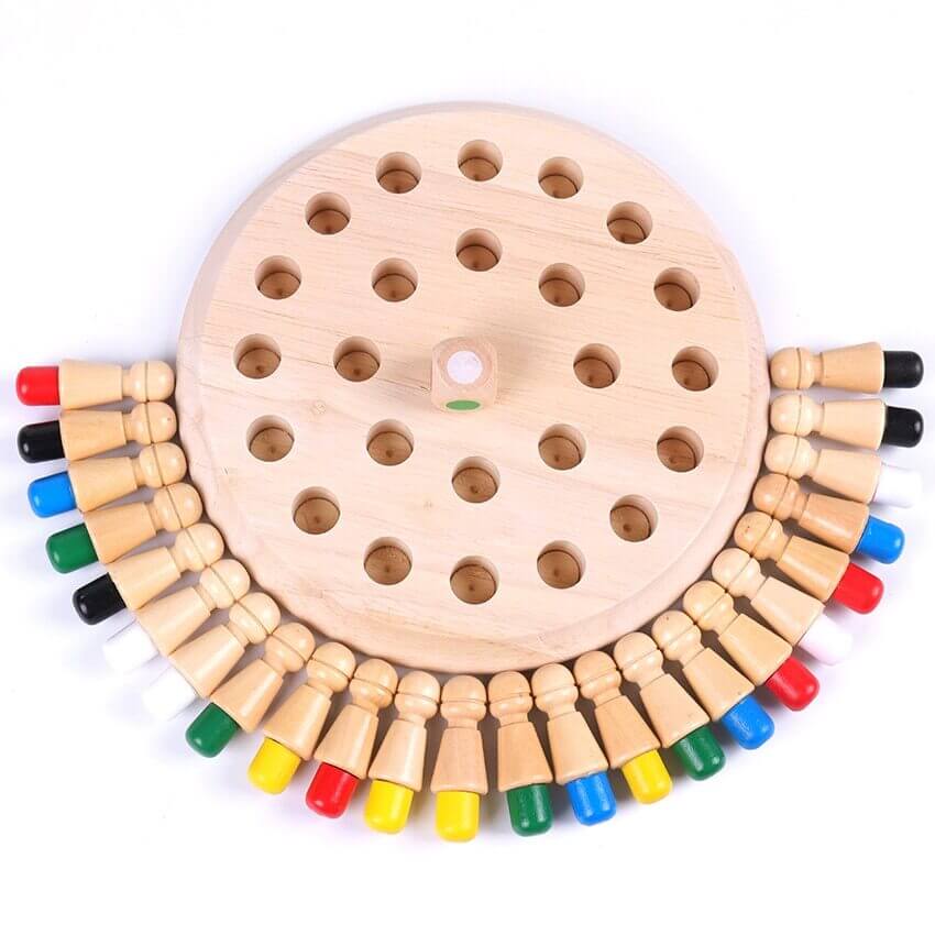 ColorMind™ Wooden Color Matching Memory Game for Family Play