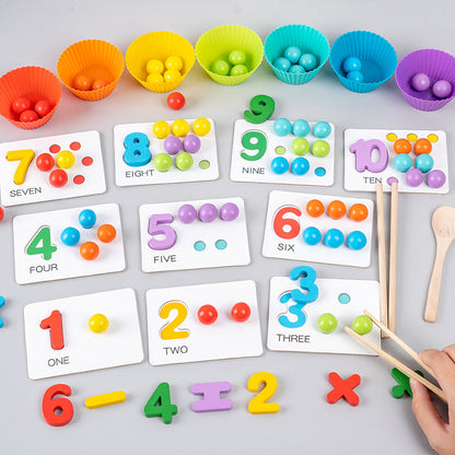 NumiPlay™ Montessori Clip Bead Math and Memory Learning Set