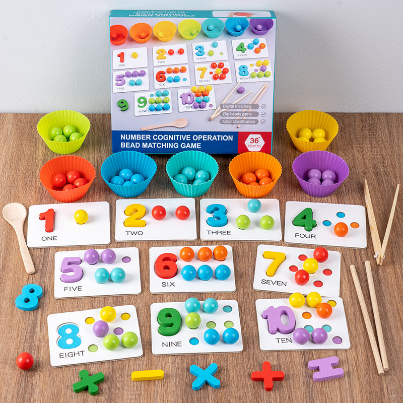 NumiPlay™ Montessori Clip Bead Math and Memory Learning Set