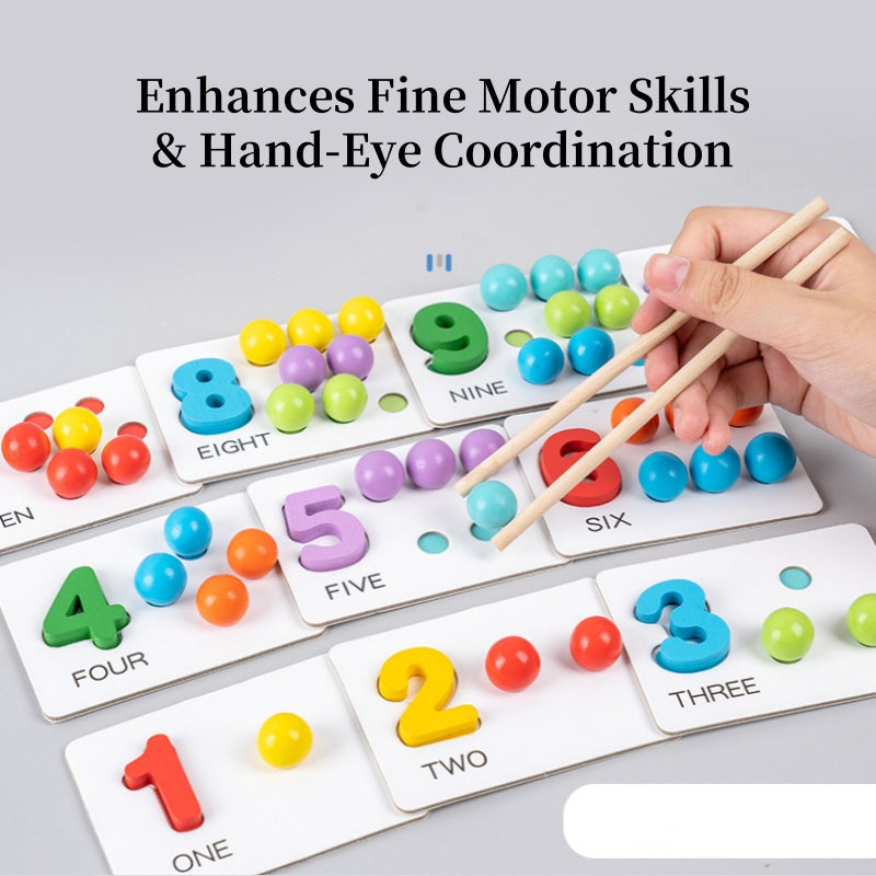 NumiPlay™ Montessori Clip Bead Math and Memory Learning Set