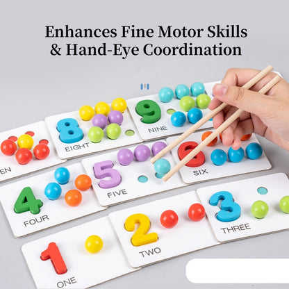 NumiPlay™ Montessori Clip Bead Math and Memory Learning Set