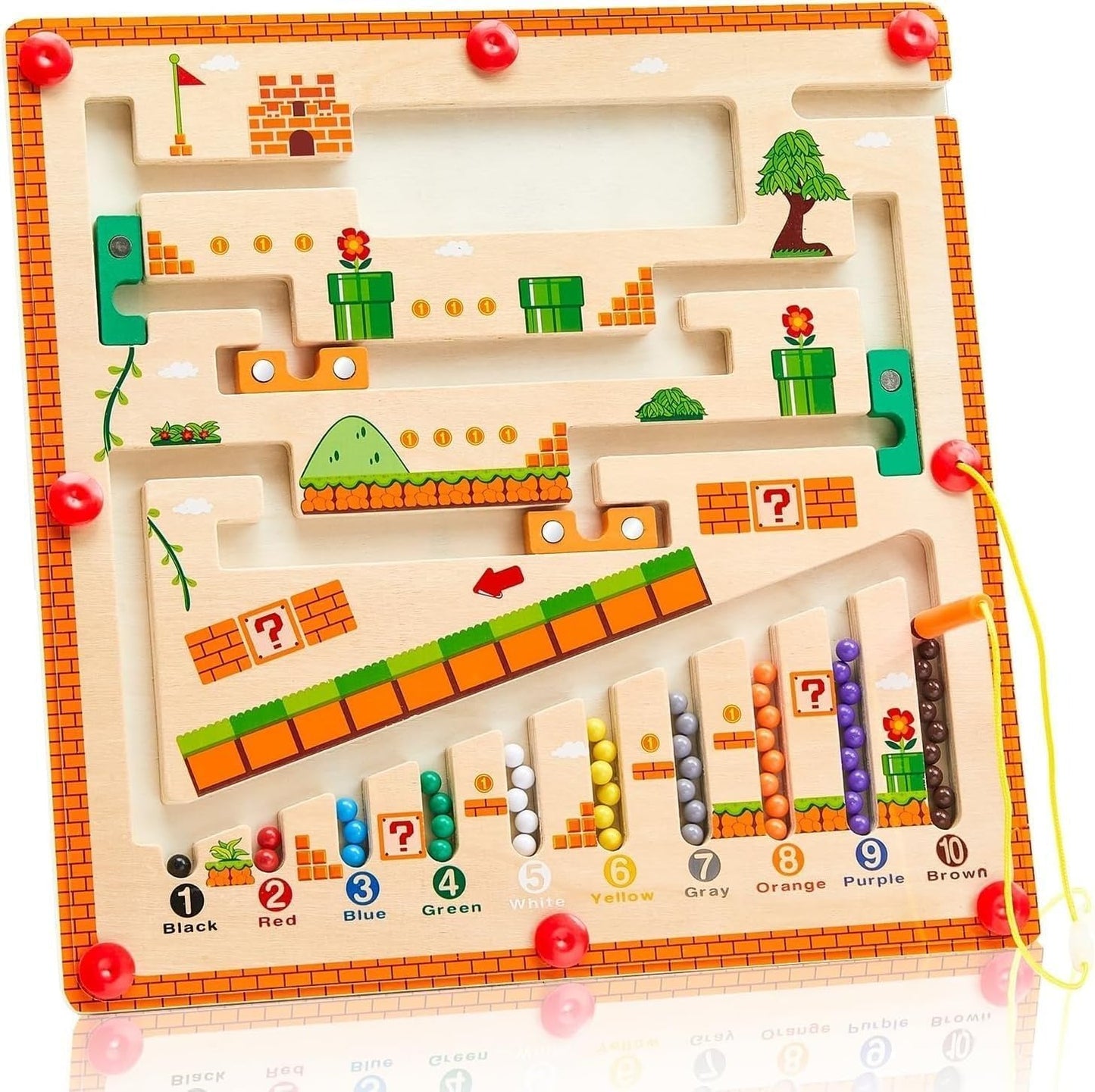 Mario Maze™ Obstacle Style Magnetic Learning Maze for Toddlers
