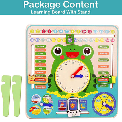 FroggyTime™ Montessori Time Date and Weather Learning Board