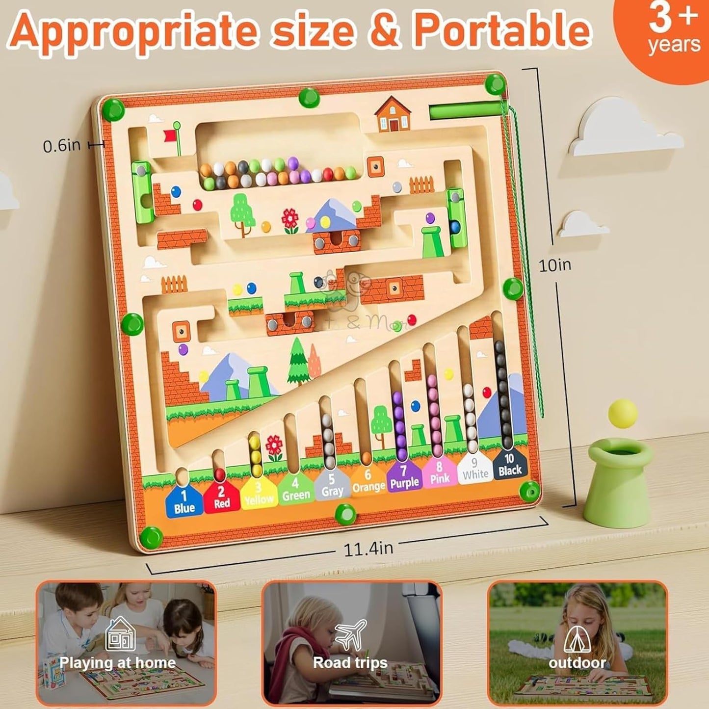 Mario Maze™ Obstacle Style Magnetic Learning Maze for Toddlers