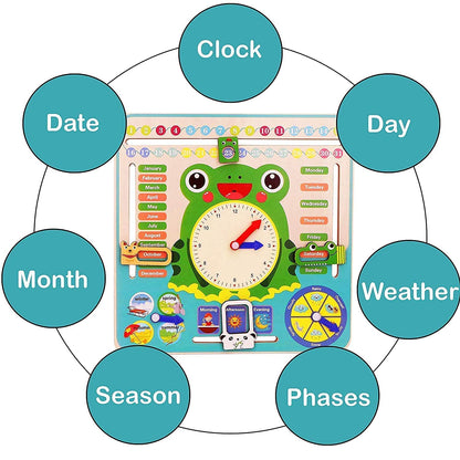 FroggyTime™ Montessori Time Date and Weather Learning Board