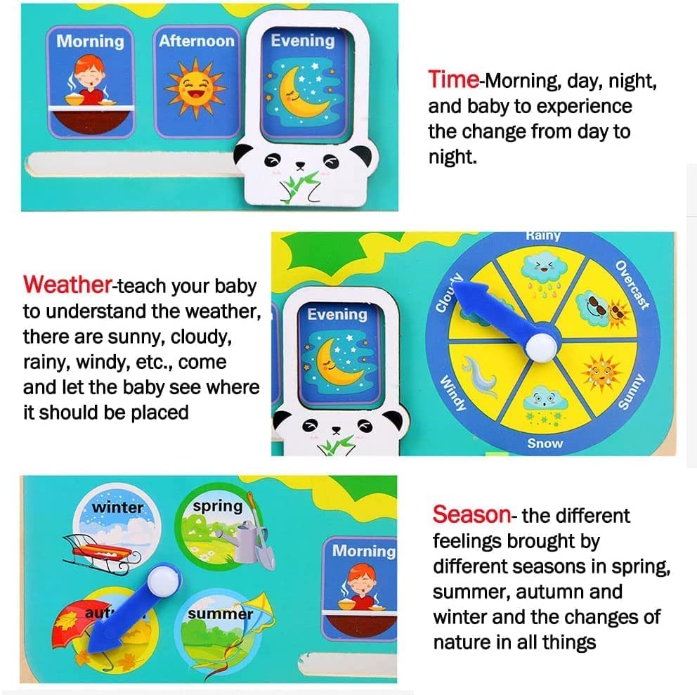 FroggyTime™ Montessori Time Date and Weather Learning Board