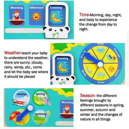 FroggyTime™ Montessori Time Date and Weather Learning Board