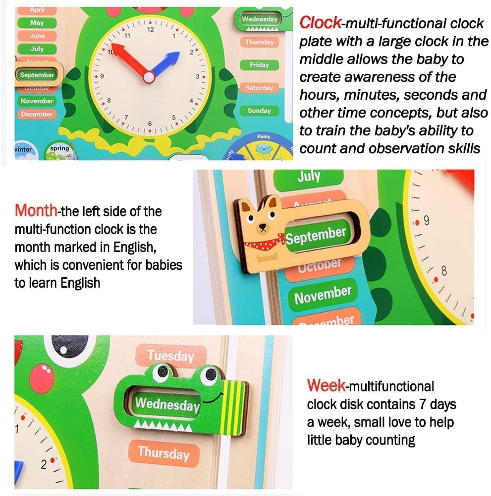 FroggyTime™ Montessori Time Date and Weather Learning Board