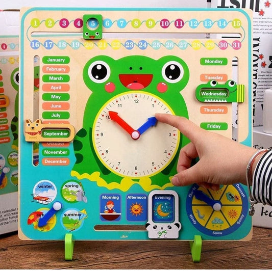 FroggyTime™ Montessori Time Date and Weather Learning Board