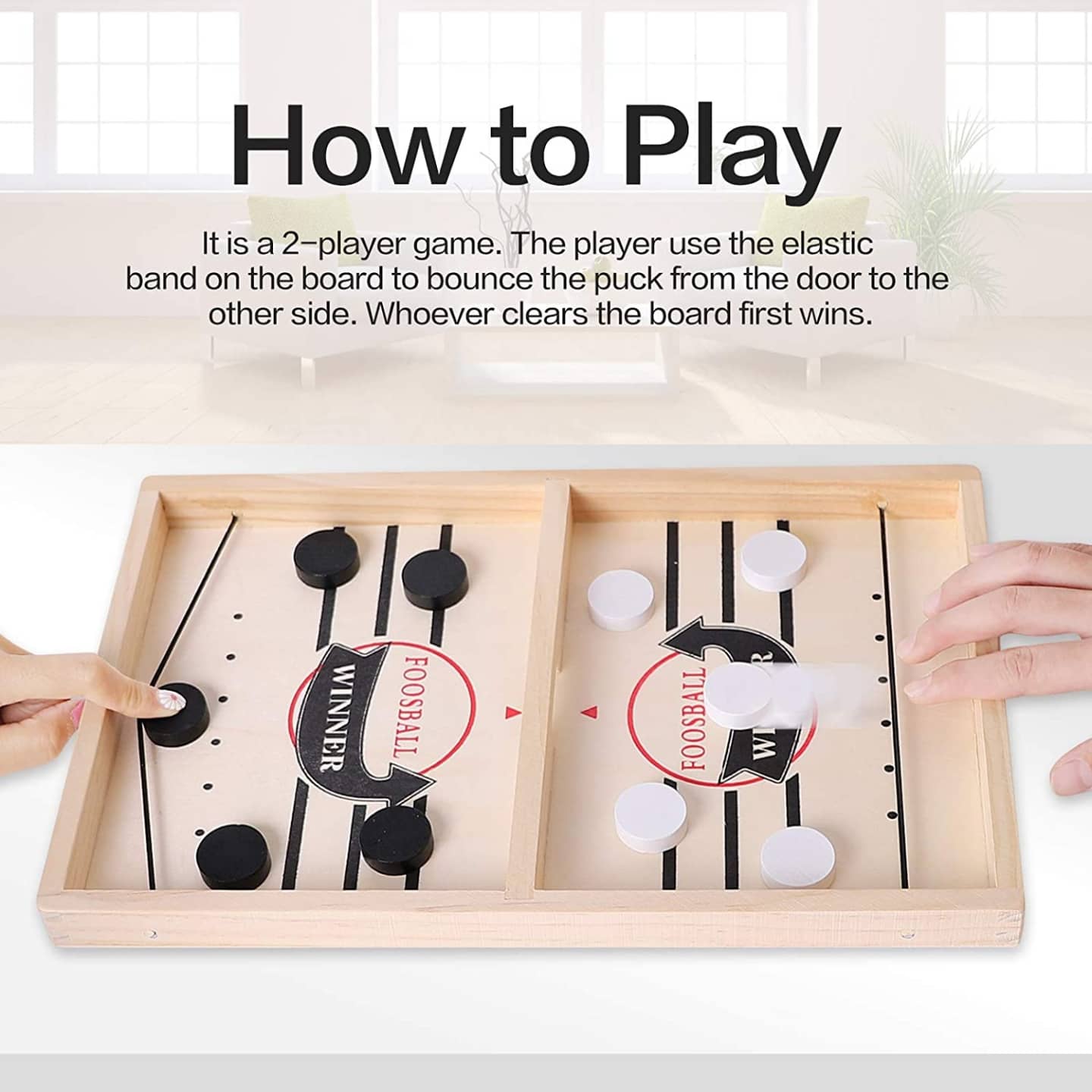 SwiftShot™ Wooden String Hockey Game for Fast Action Play