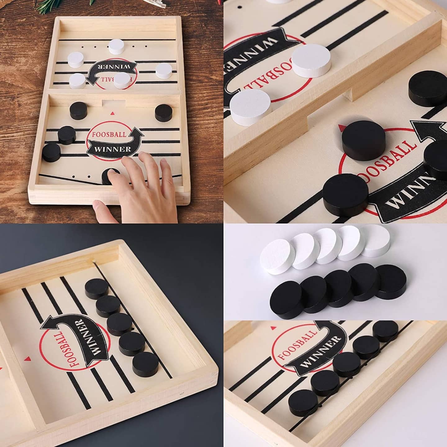 SwiftShot™ Wooden String Hockey Game for Fast Action Play