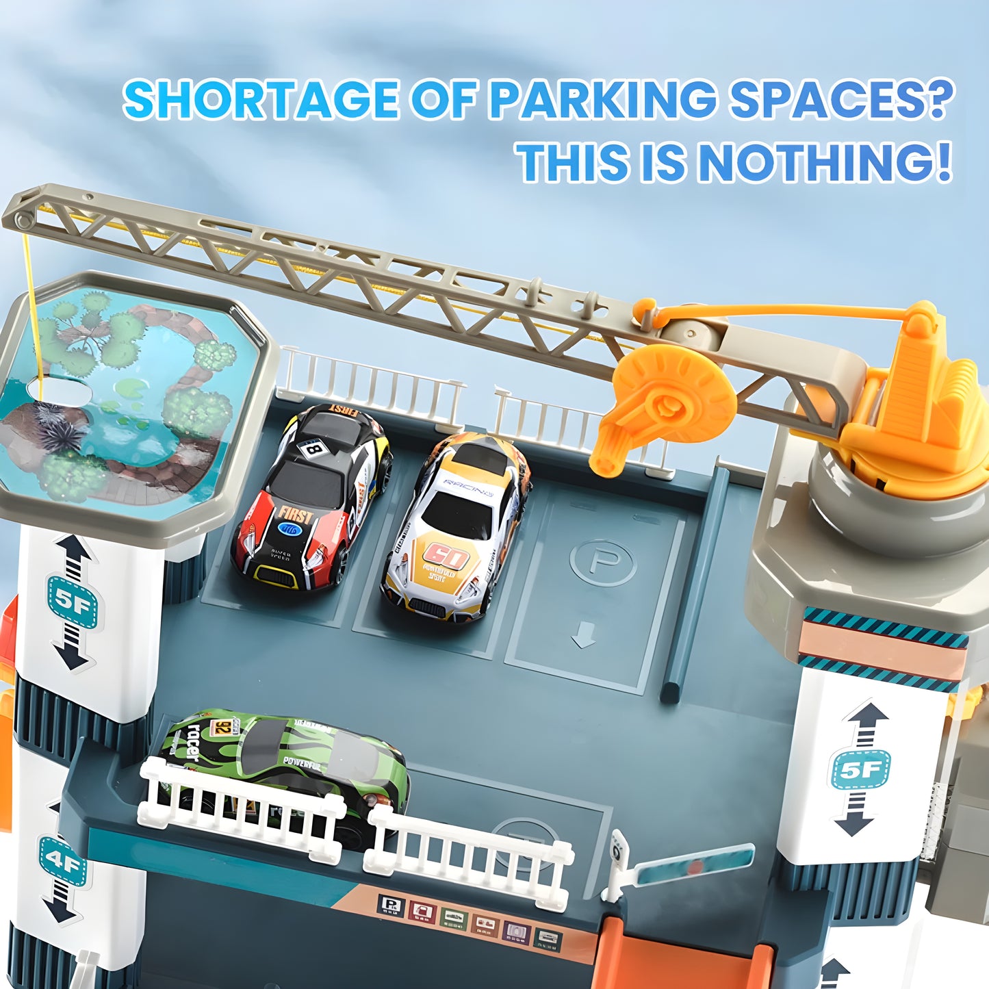ParkLift™ Multi Level Car Garage Playset with Dual Lifts