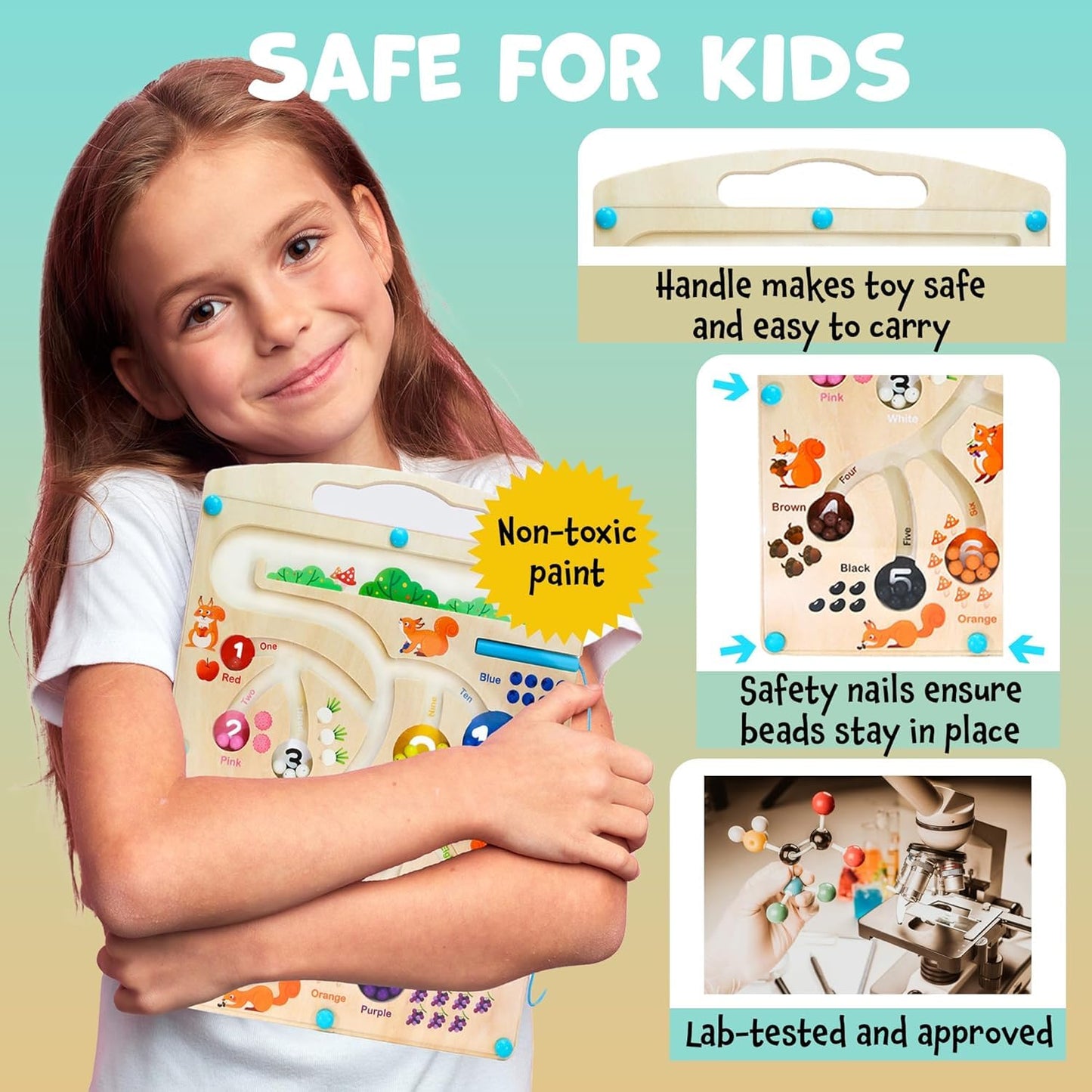 SquirrelQuest™ Magnetic Counting Maze for Early Math Skills