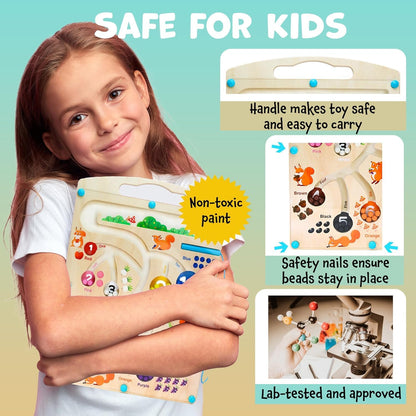 SquirrelQuest™ Magnetic Counting Maze for Early Math Skills