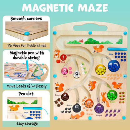 SquirrelQuest™ Magnetic Counting Maze for Early Math Skills