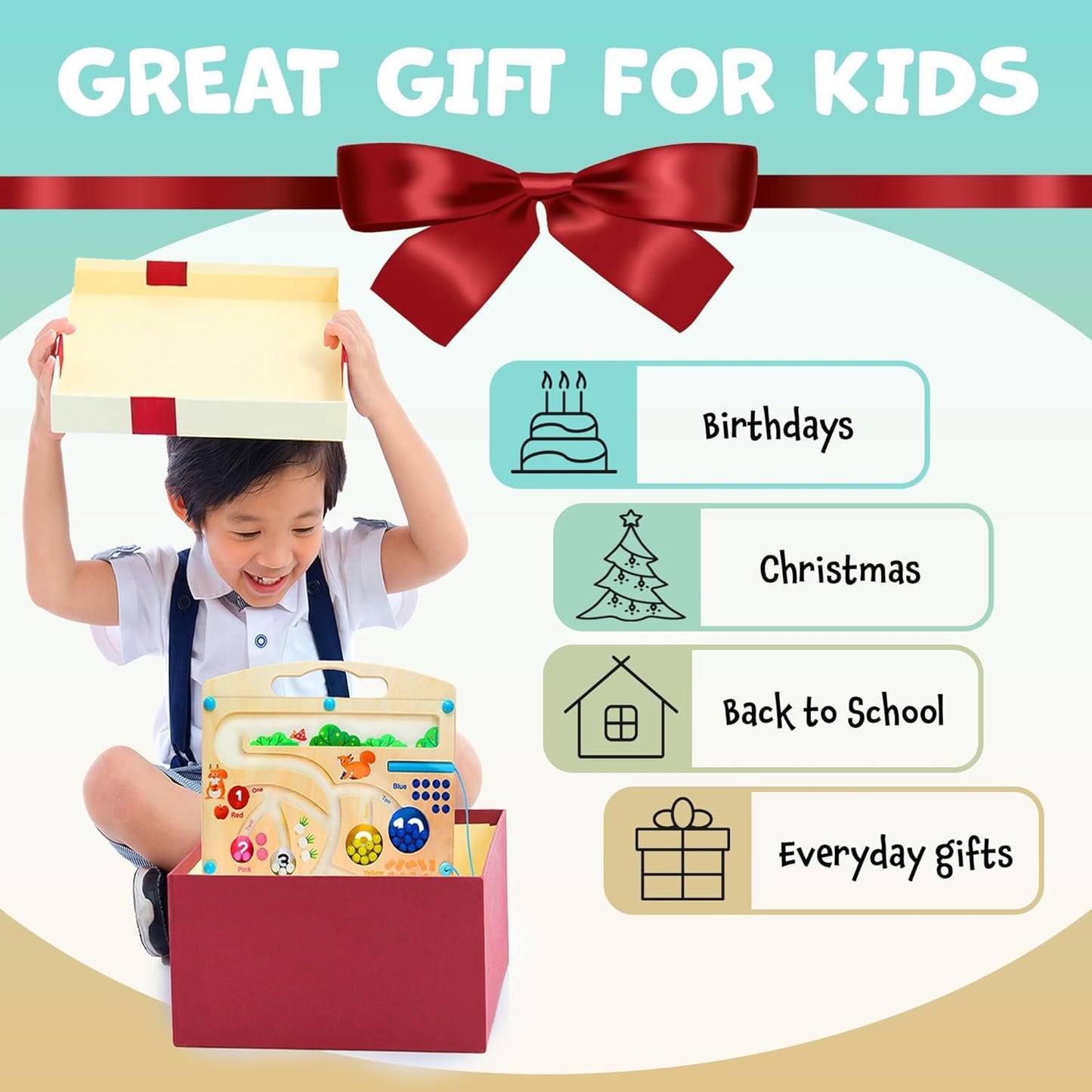 SquirrelQuest™ Magnetic Counting Maze for Early Math Skills