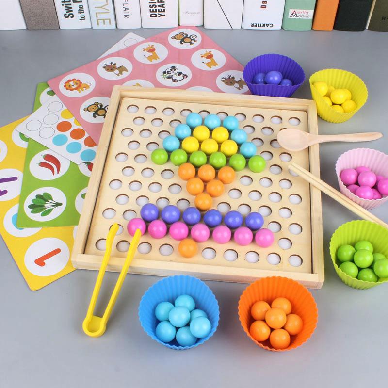 NumiPlay™ Montessori Clip Bead Math and Memory Learning Set