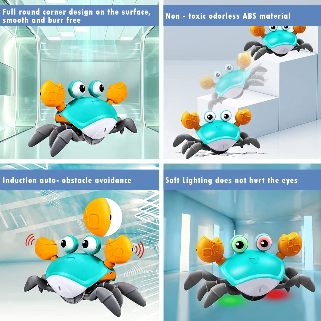 CrawlBuddy™ Interactive Crawling Crab Toy for Active Play