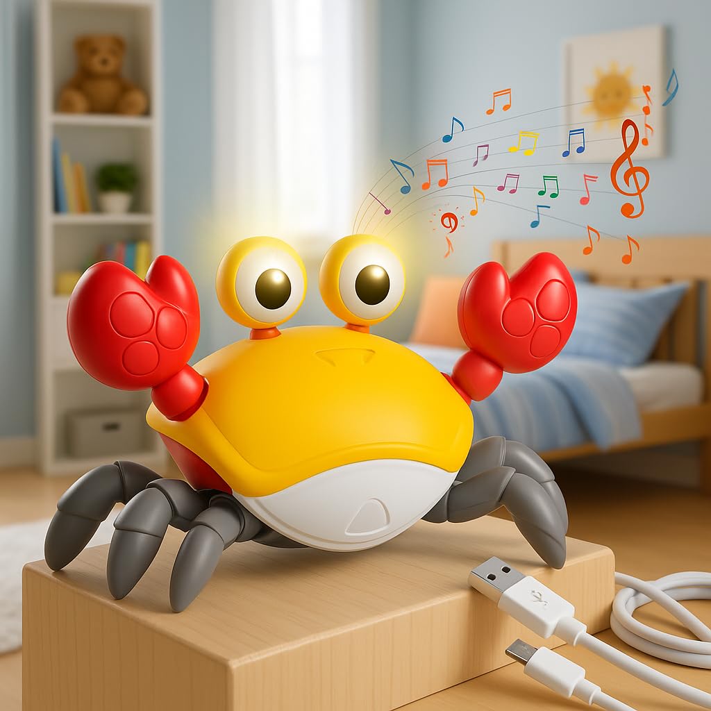 CrawlBuddy™ Interactive Crawling Crab Toy for Active Play