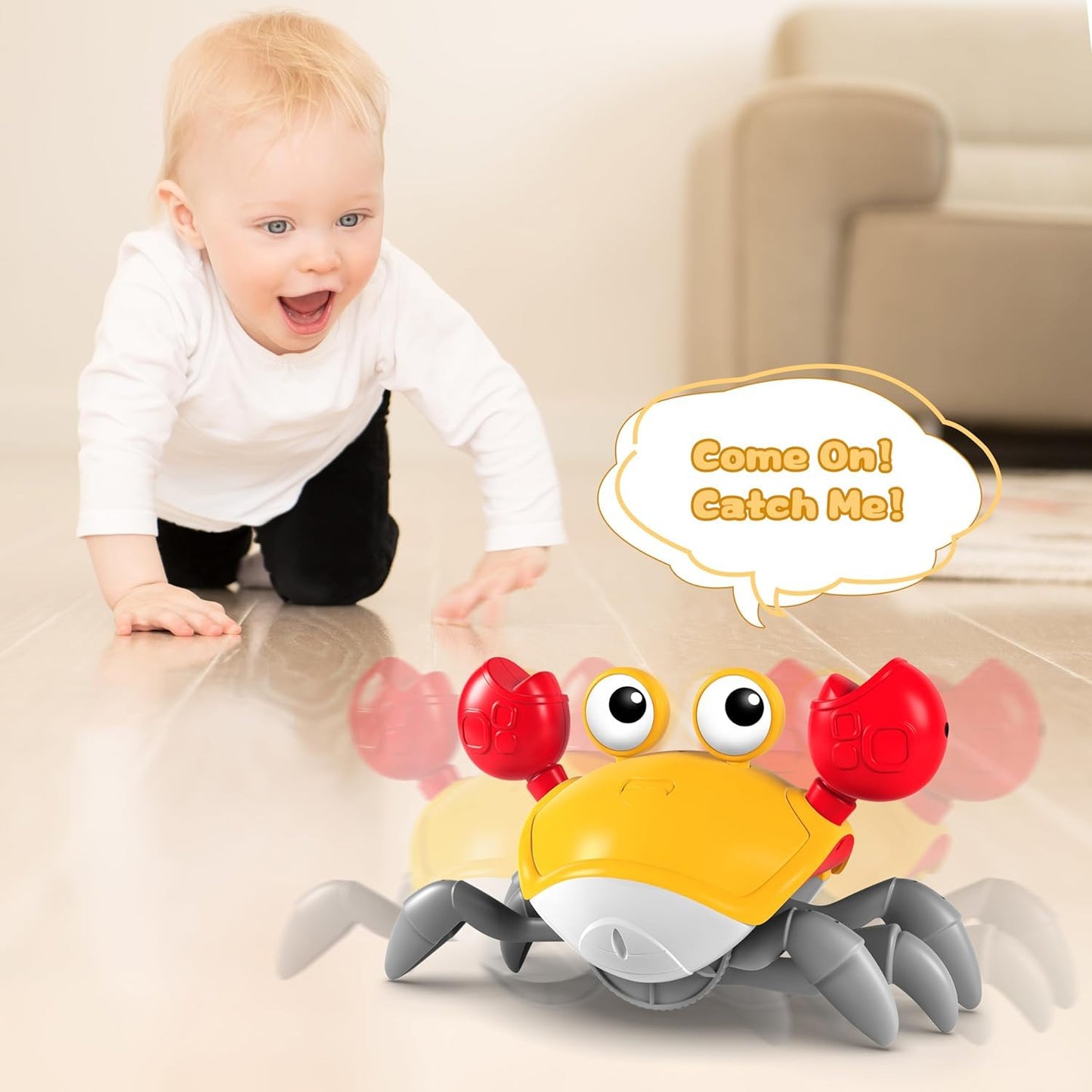 CrawlBuddy™ Interactive Crawling Crab Toy for Active Play