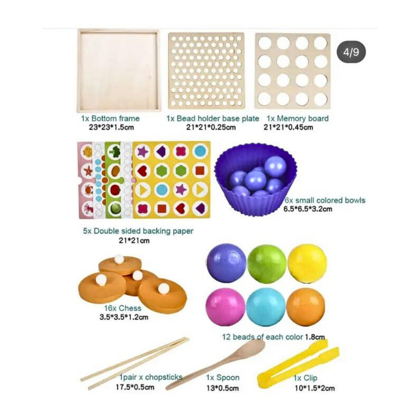 NumiPlay™ Montessori Clip Bead Math and Memory Learning Set