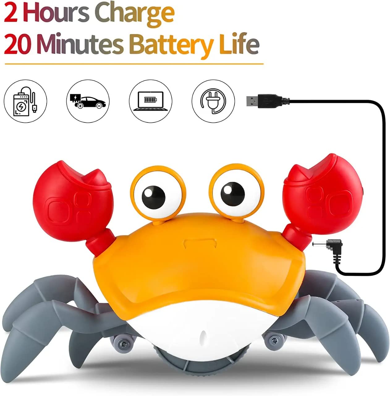 CrawlBuddy™ Interactive Crawling Crab Toy for Active Play